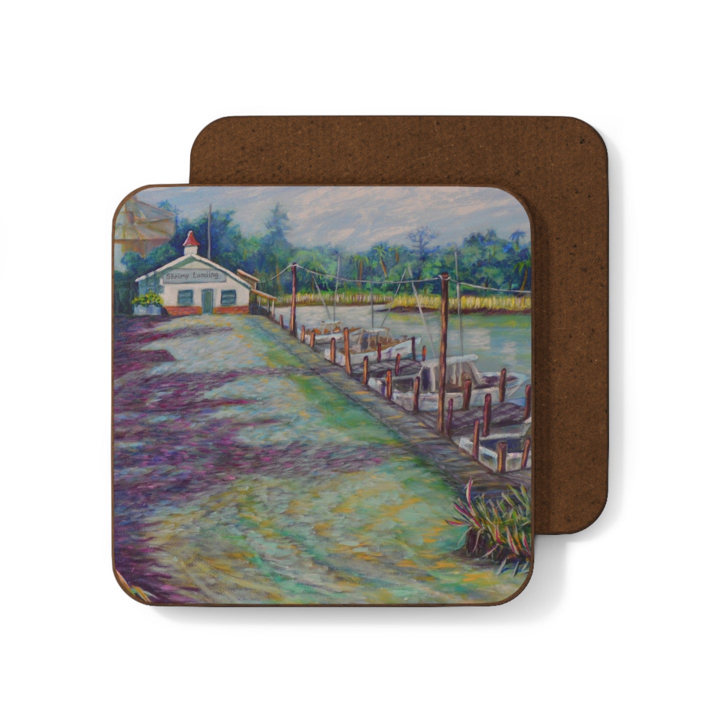 Rustic Hardboard Coaster Set, Nature-Inspired Coasters, Home Decor, Gift for Nature Lovers, Eco-Friendly Drinks Coasters, Housewarming Gift