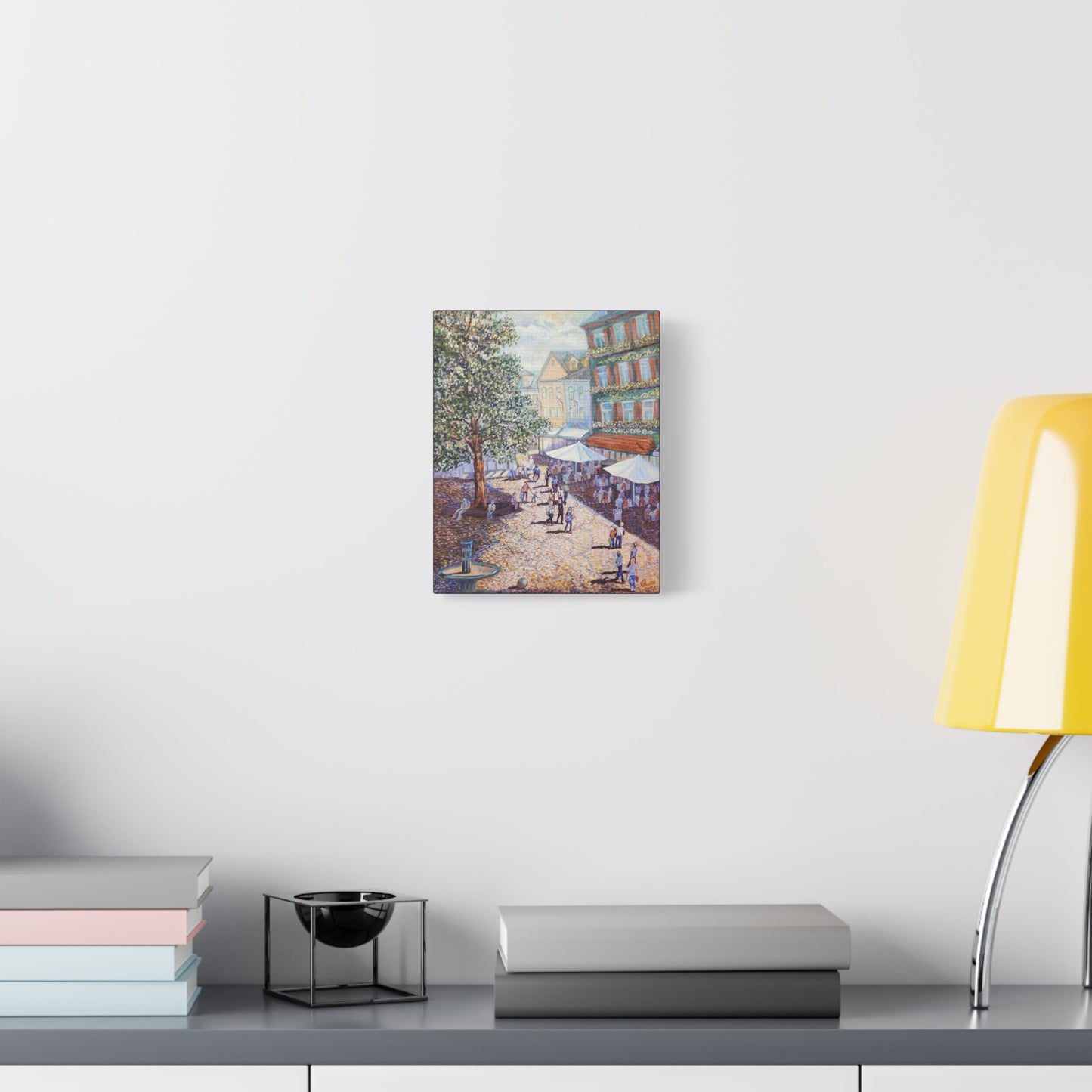 Canvas Print - Wilkommen to Baden-Baden People walking through the streets