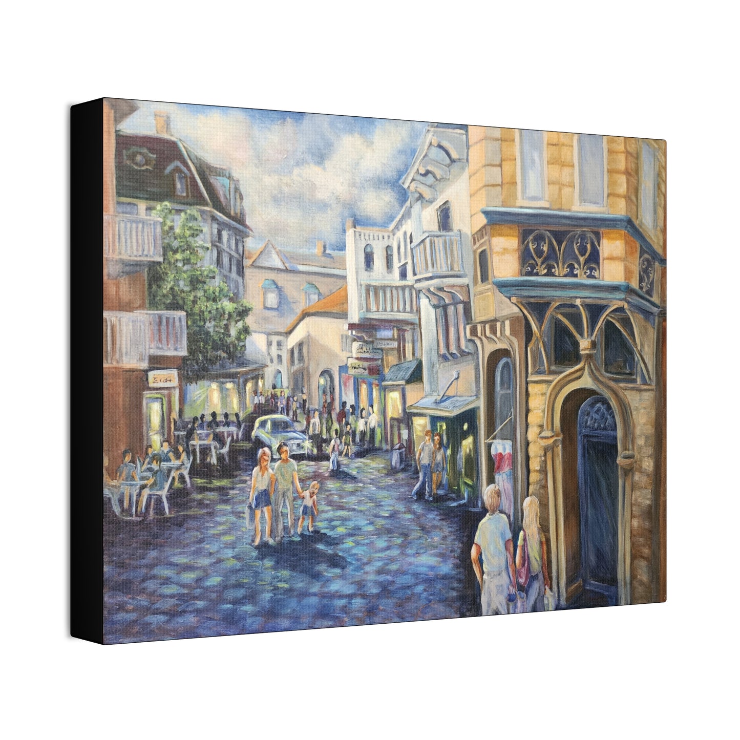 Ancient City Modern Themes - Baden-Baden - Canvas Wall Art, Vibrant Street Scene Artwork, Home Decor, Gift for Art Lovers, Living Room Accent, Unique Gallery Piece