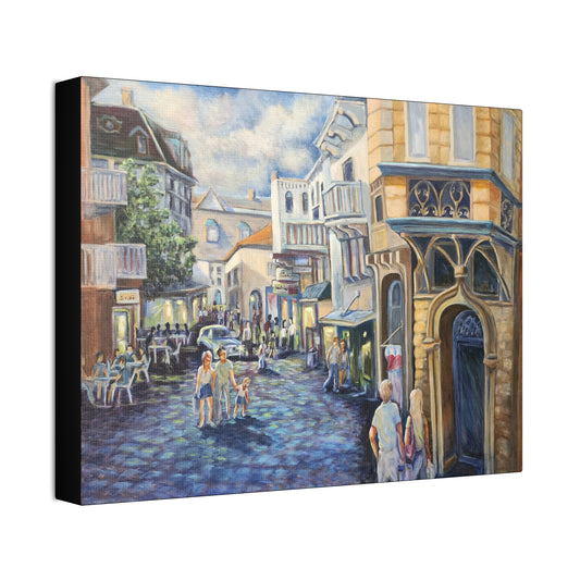 Ancient City Modern Themes - Baden-Baden - Canvas Wall Art, Vibrant Street Scene Artwork, Home Decor, Gift for Art Lovers, Living Room Accent, Unique Gallery Piece