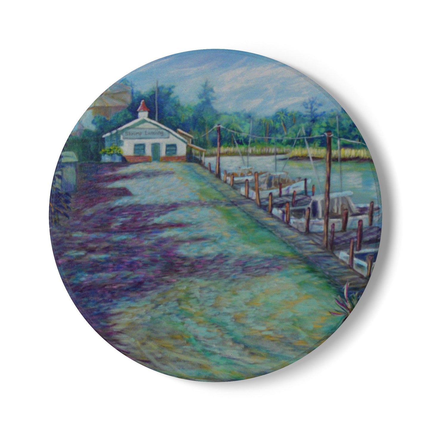Serene Coastal Ceramic Coaster, Beach Decor, Home Accessories, Cozy Gifts, Nautical Coasters, Housewarming Present