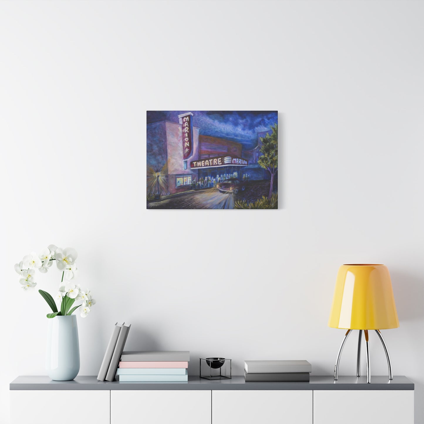 Theater Night Canvas Art, Vintage Movie Poster, Home Decor, Gift for Movie Lovers, Art for Living Room