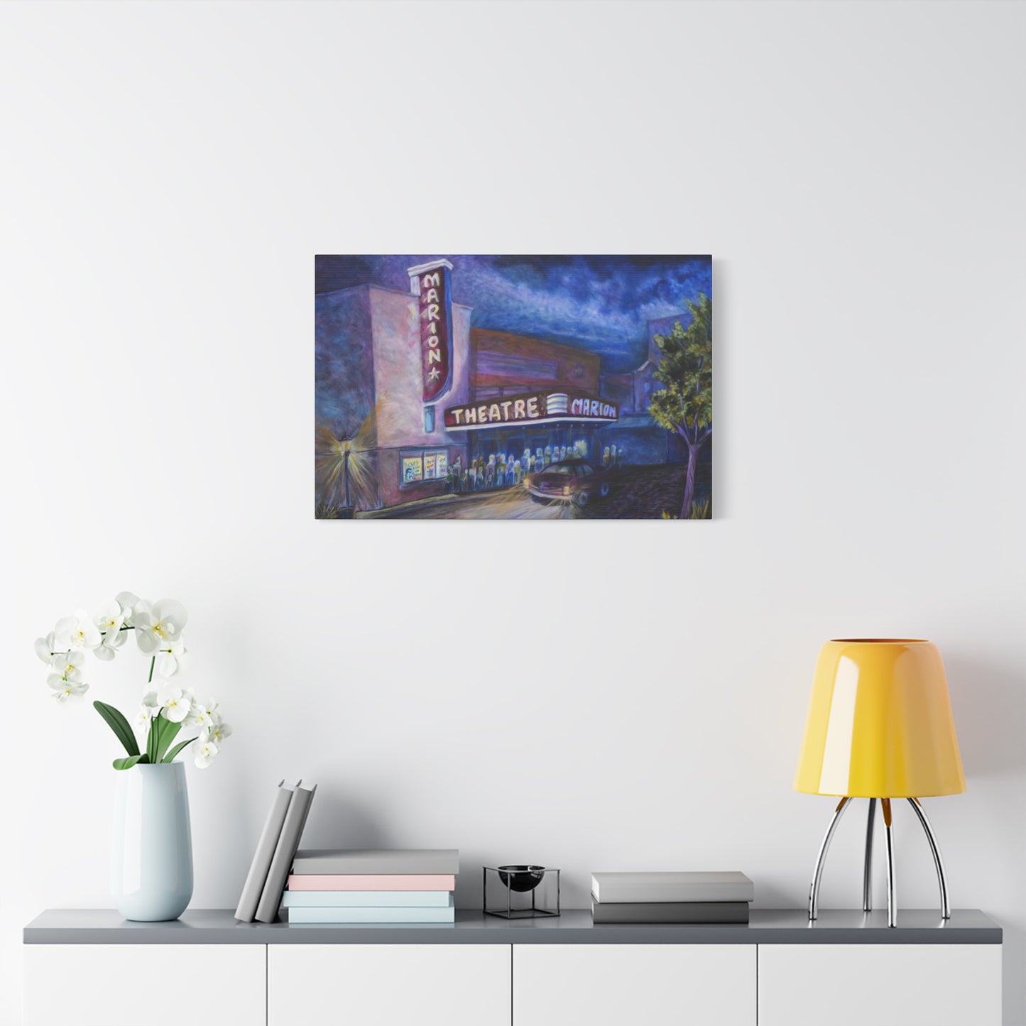 Theater Night Canvas Art, Vintage Movie Poster, Home Decor, Gift for Movie Lovers, Art for Living Room