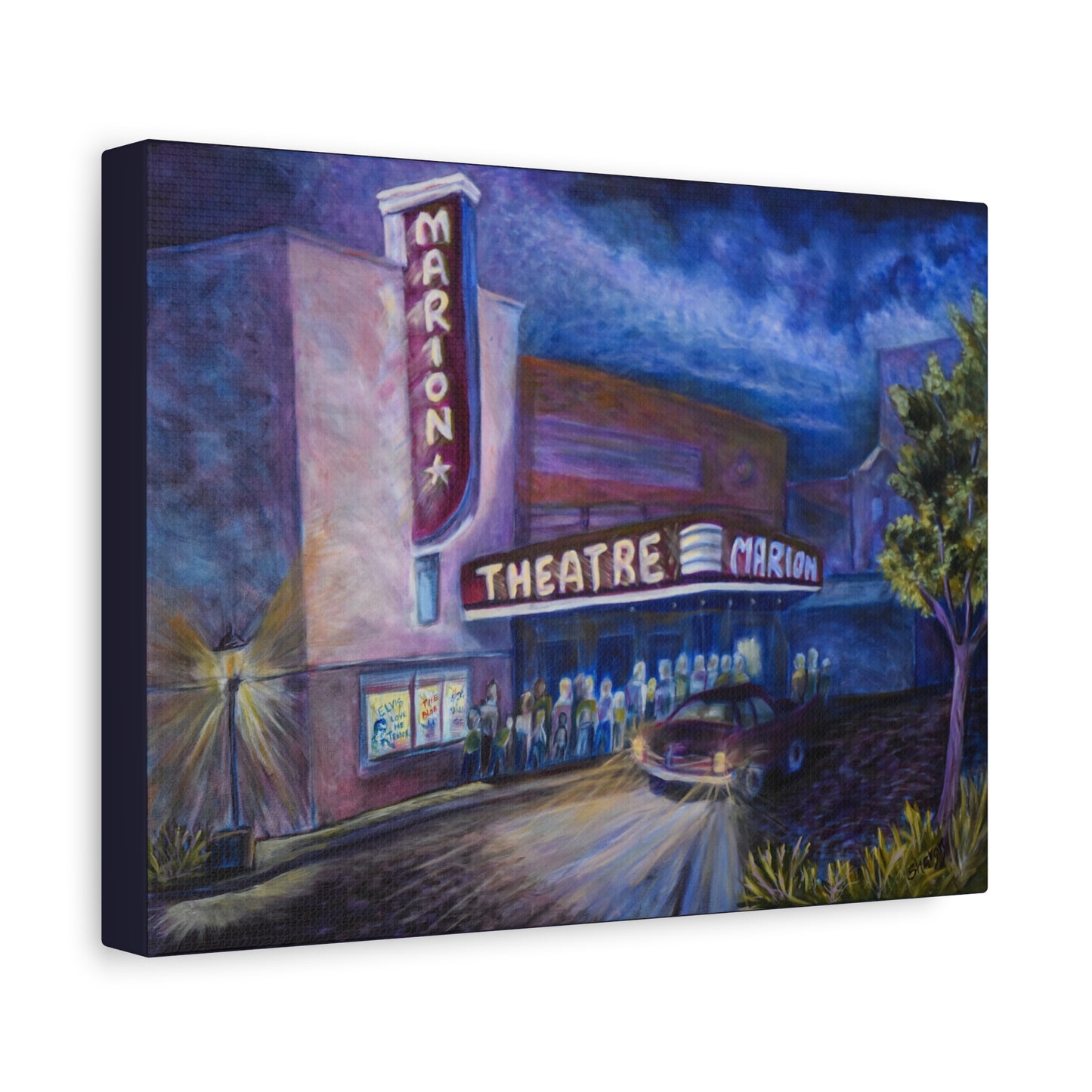 Theater Night Canvas Art, Vintage Movie Poster, Home Decor, Gift for Movie Lovers, Art for Living Room