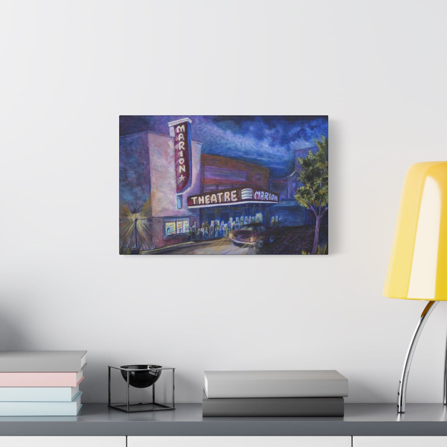 Theater Night Canvas Art, Vintage Movie Poster, Home Decor, Gift for Movie Lovers, Art for Living Room