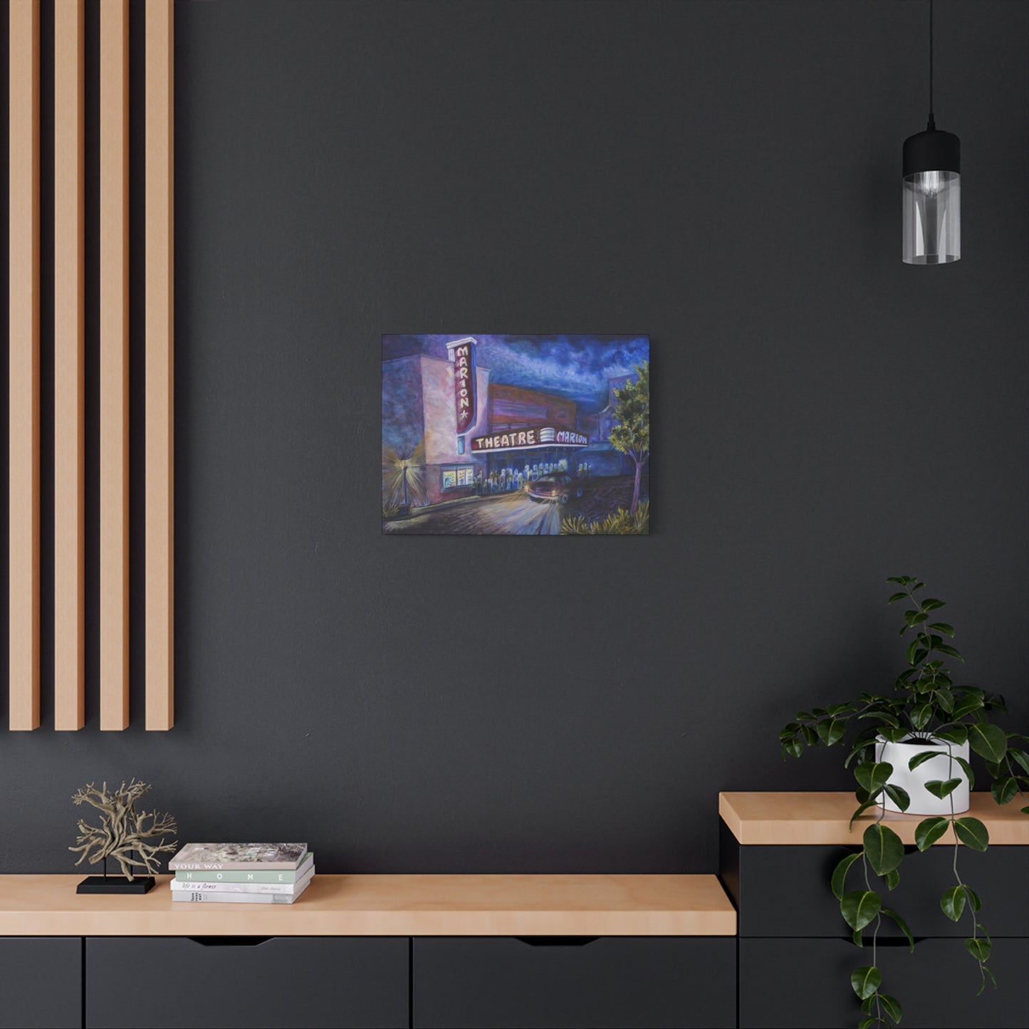 Theater Night Canvas Art, Vintage Movie Poster, Home Decor, Gift for Movie Lovers, Art for Living Room