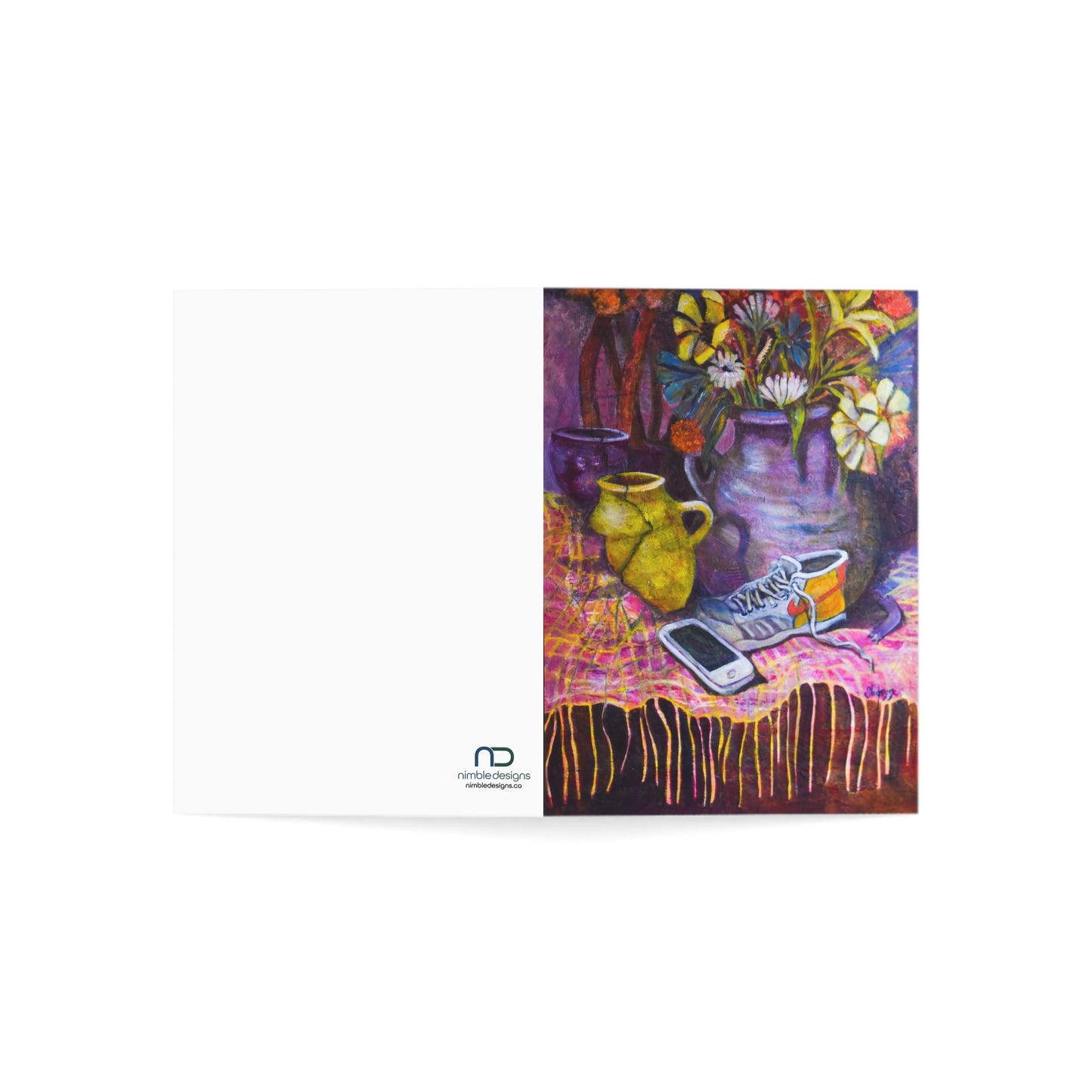 Vibrant Greeting Cards - Artistic Floral Design, Birthday, Thank You, Encouragement, Blank Note Cards, Stationery Set