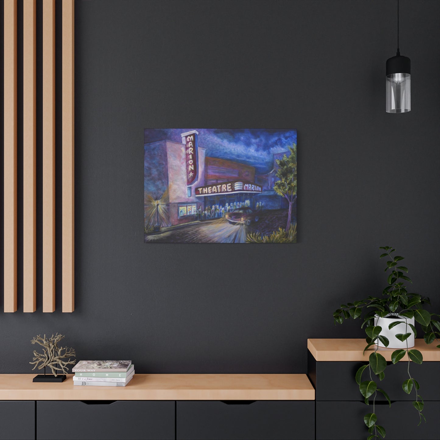 Theater Night Canvas Art, Vintage Movie Poster, Home Decor, Gift for Movie Lovers, Art for Living Room