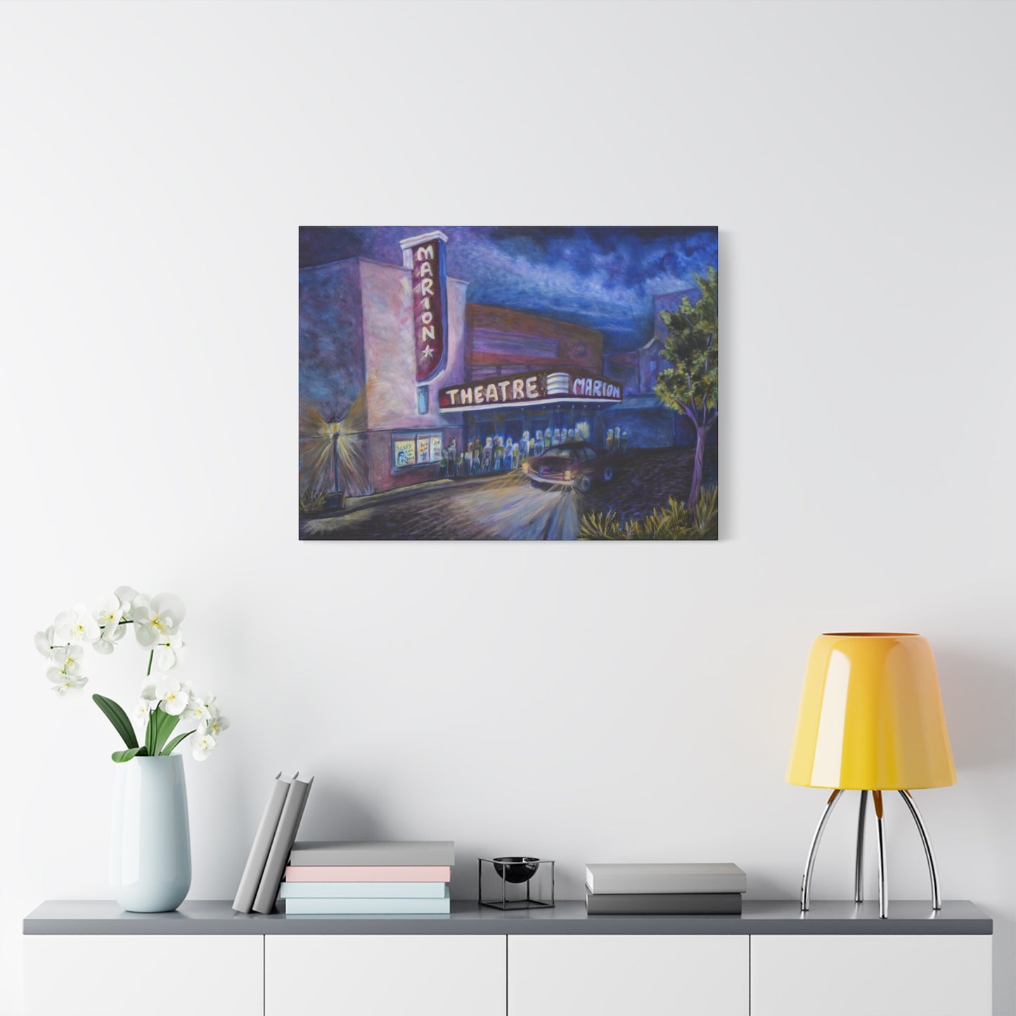 Theater Night Canvas Art, Vintage Movie Poster, Home Decor, Gift for Movie Lovers, Art for Living Room