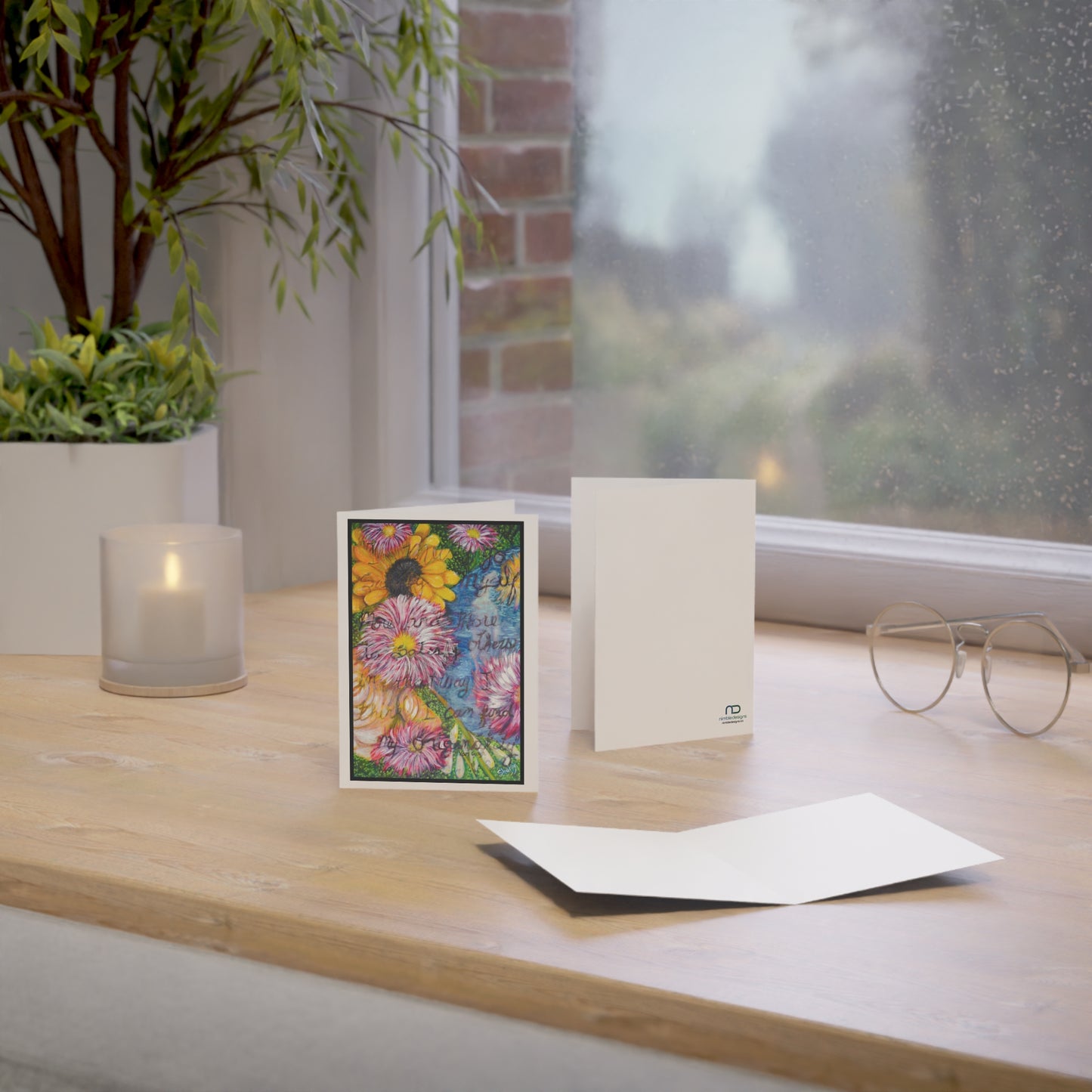 Floral Greeting Cards Set - Colorful Note Cards for All Occasions, Birthday, Thank You, Friendship, Flower Card Collection