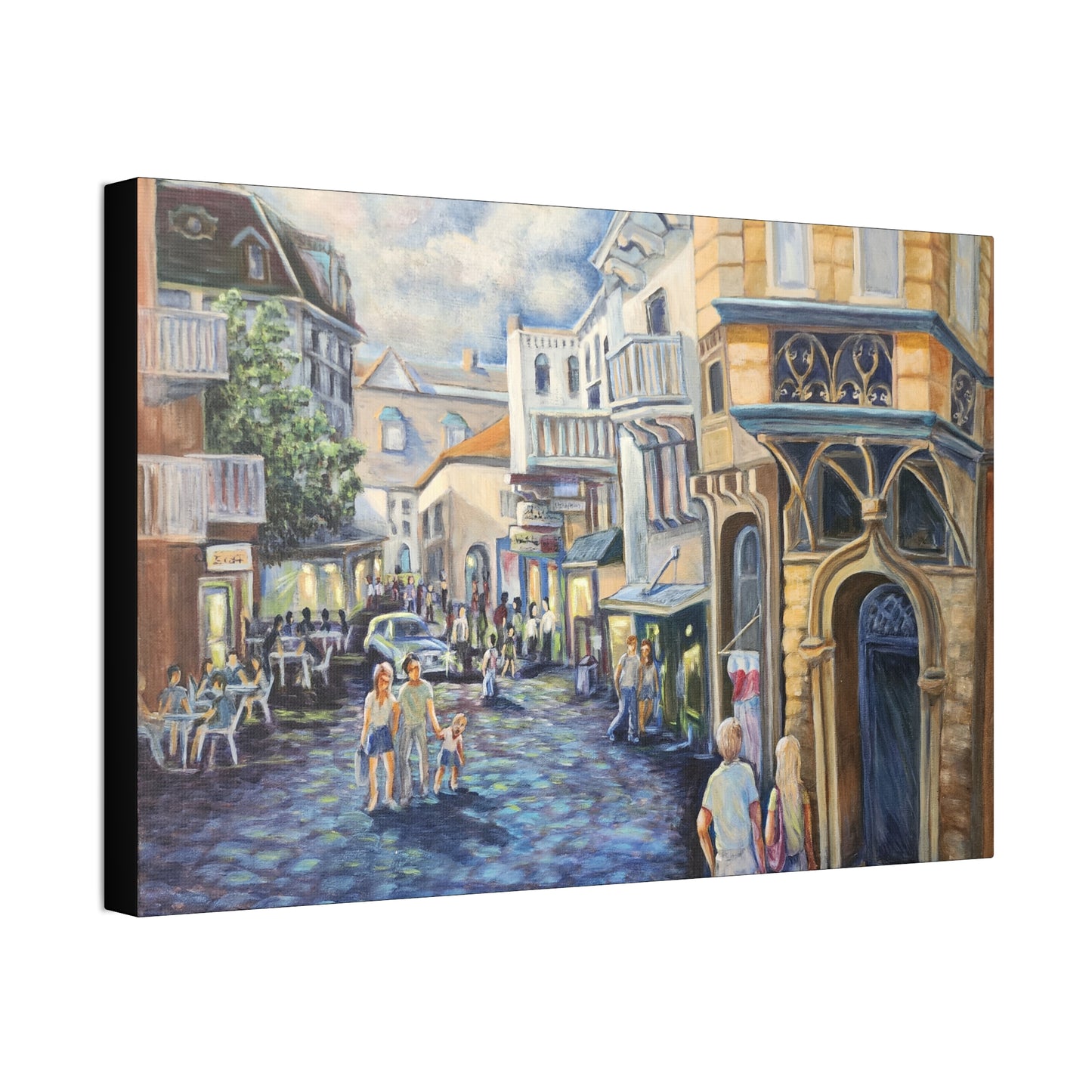 Ancient City Modern Themes - Baden-Baden - Canvas Wall Art, Vibrant Street Scene Artwork, Home Decor, Gift for Art Lovers, Living Room Accent, Unique Gallery Piece