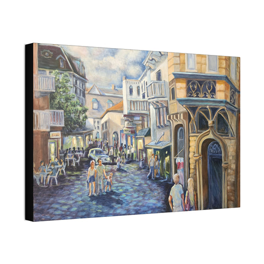 Ancient City Modern Themes - Baden-Baden - Canvas Wall Art, Vibrant Street Scene Artwork, Home Decor, Gift for Art Lovers, Living Room Accent, Unique Gallery Piece