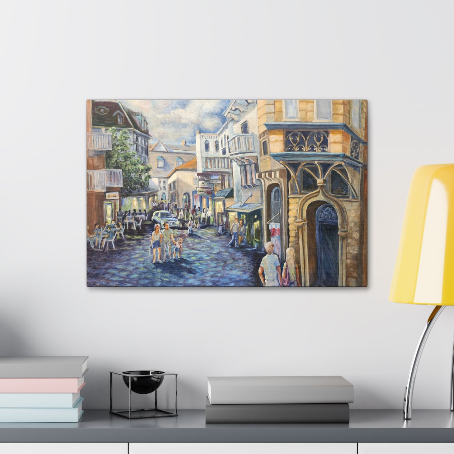 Ancient City Modern Themes - Baden-Baden - Canvas Wall Art, Vibrant Street Scene Artwork, Home Decor, Gift for Art Lovers, Living Room Accent, Unique Gallery Piece
