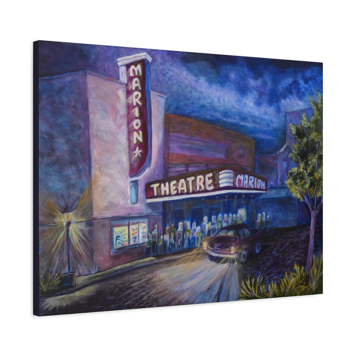 Theater Night Canvas Art, Vintage Movie Poster, Home Decor, Gift for Movie Lovers, Art for Living Room