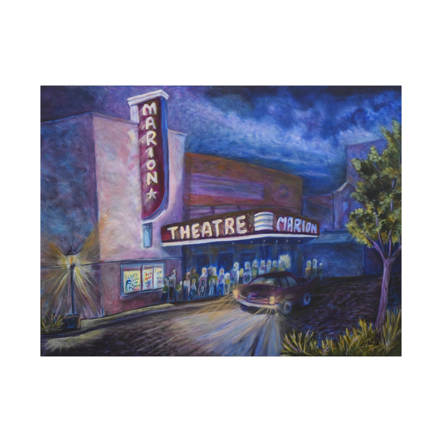 Theater Night Canvas Art, Vintage Movie Poster, Home Decor, Gift for Movie Lovers, Art for Living Room