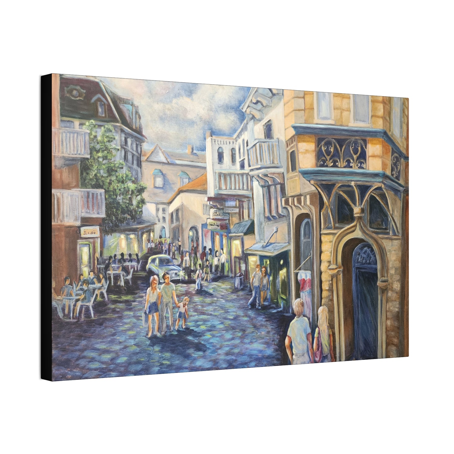 Ancient City Modern Themes - Baden-Baden - Canvas Wall Art, Vibrant Street Scene Artwork, Home Decor, Gift for Art Lovers, Living Room Accent, Unique Gallery Piece
