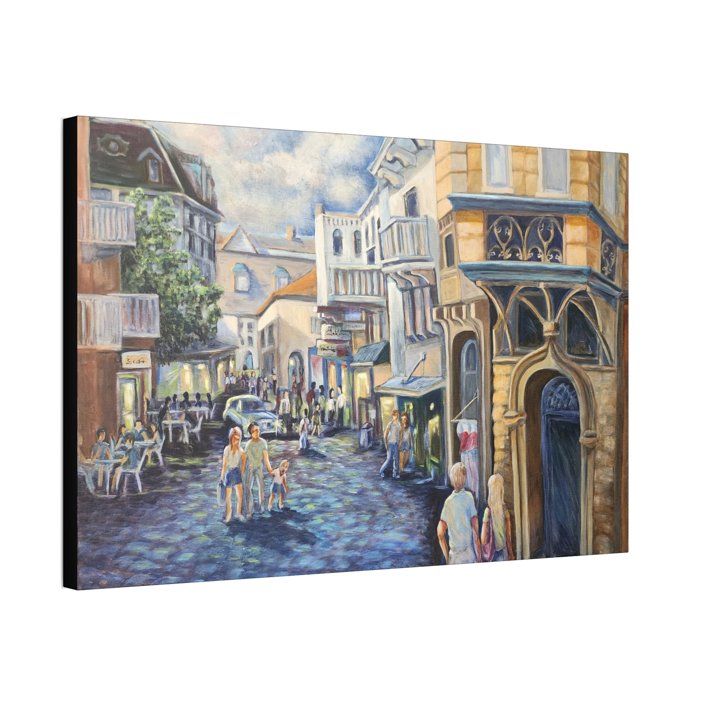 Ancient City Modern Themes - Baden-Baden - Canvas Wall Art, Vibrant Street Scene Artwork, Home Decor, Gift for Art Lovers, Living Room Accent, Unique Gallery Piece