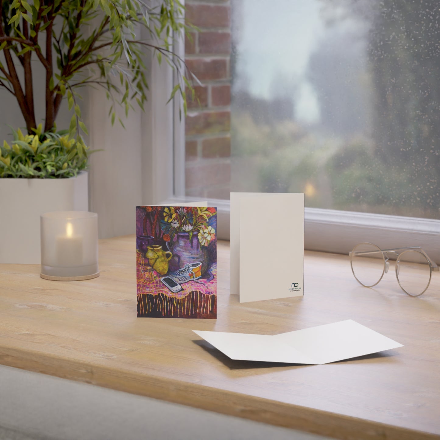 Vibrant Greeting Cards - Artistic Floral Design, Birthday, Thank You, Encouragement, Blank Note Cards, Stationery Set