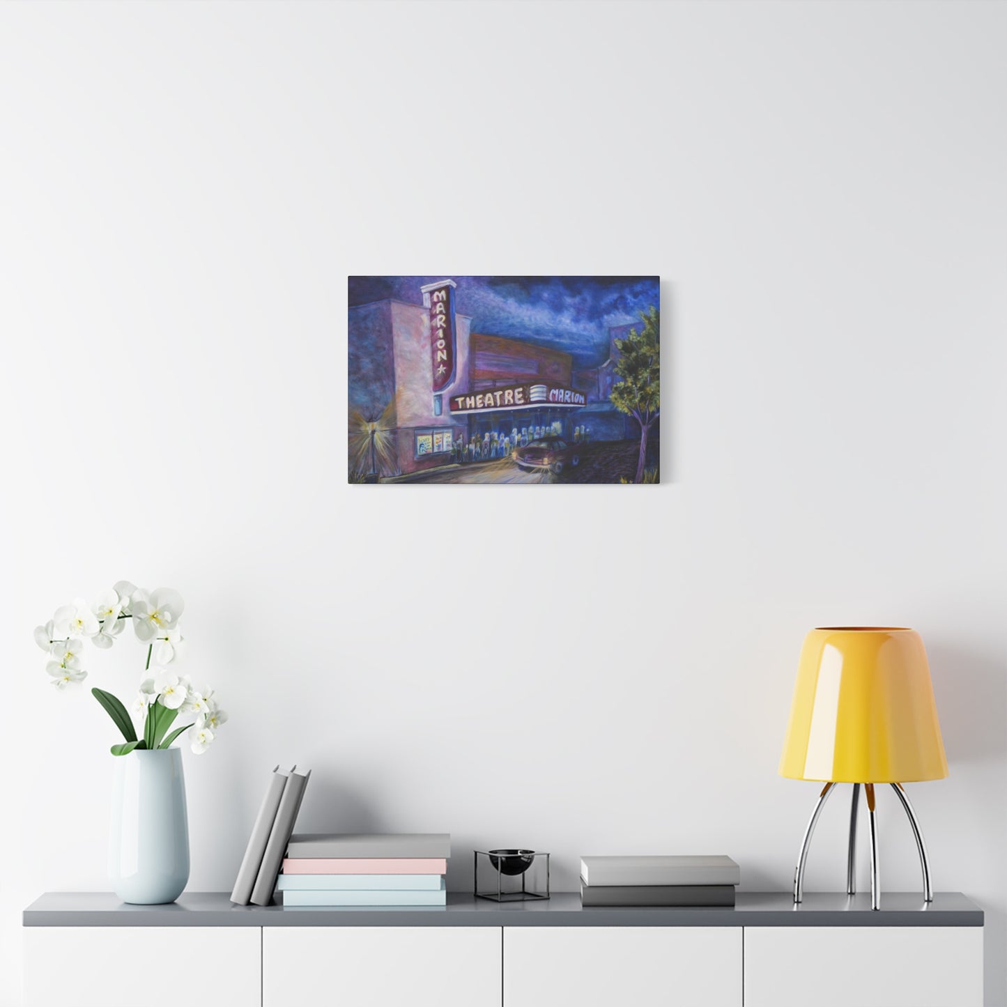 Theater Night Canvas Art, Vintage Movie Poster, Home Decor, Gift for Movie Lovers, Art for Living Room
