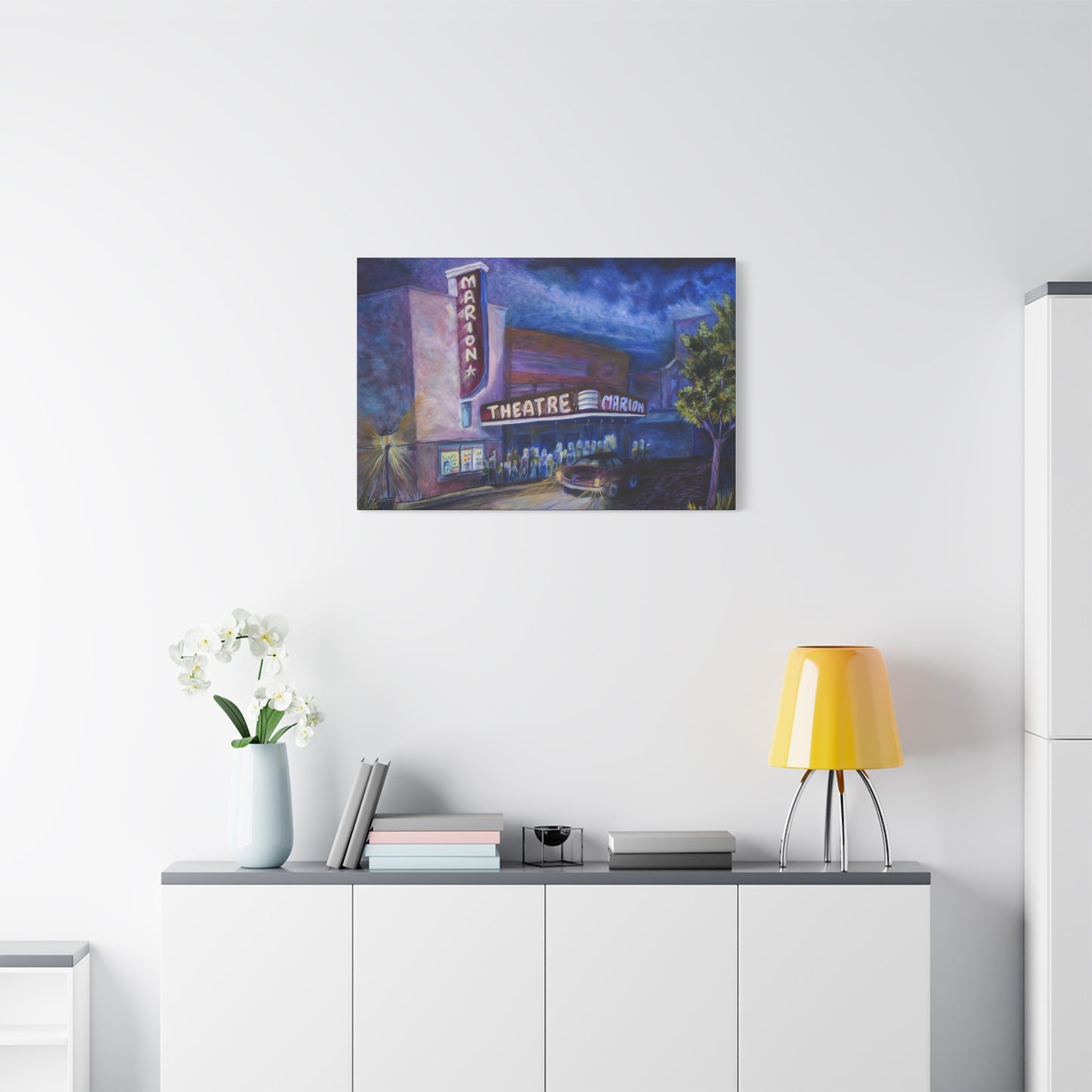 Theater Night Canvas Art, Vintage Movie Poster, Home Decor, Gift for Movie Lovers, Art for Living Room