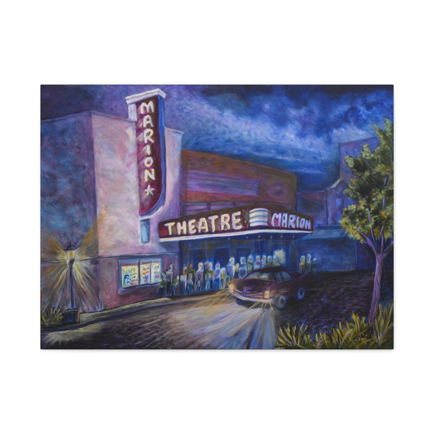 Theater Night Canvas Art, Vintage Movie Poster, Home Decor, Gift for Movie Lovers, Art for Living Room