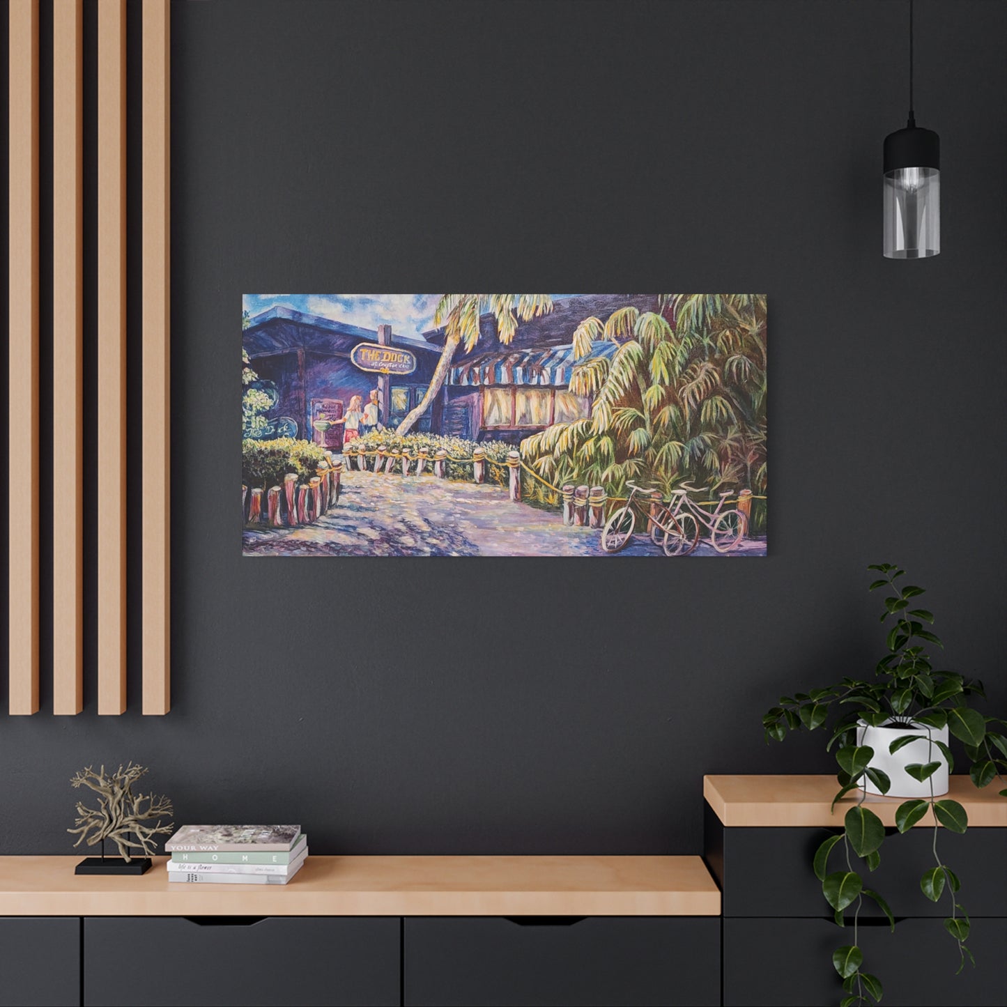 Matte Canvas Wall Art, Vibrant Landscape Decor, Home Office Decoration, Unique Gift for Art Lovers, Beach House Wall Decor