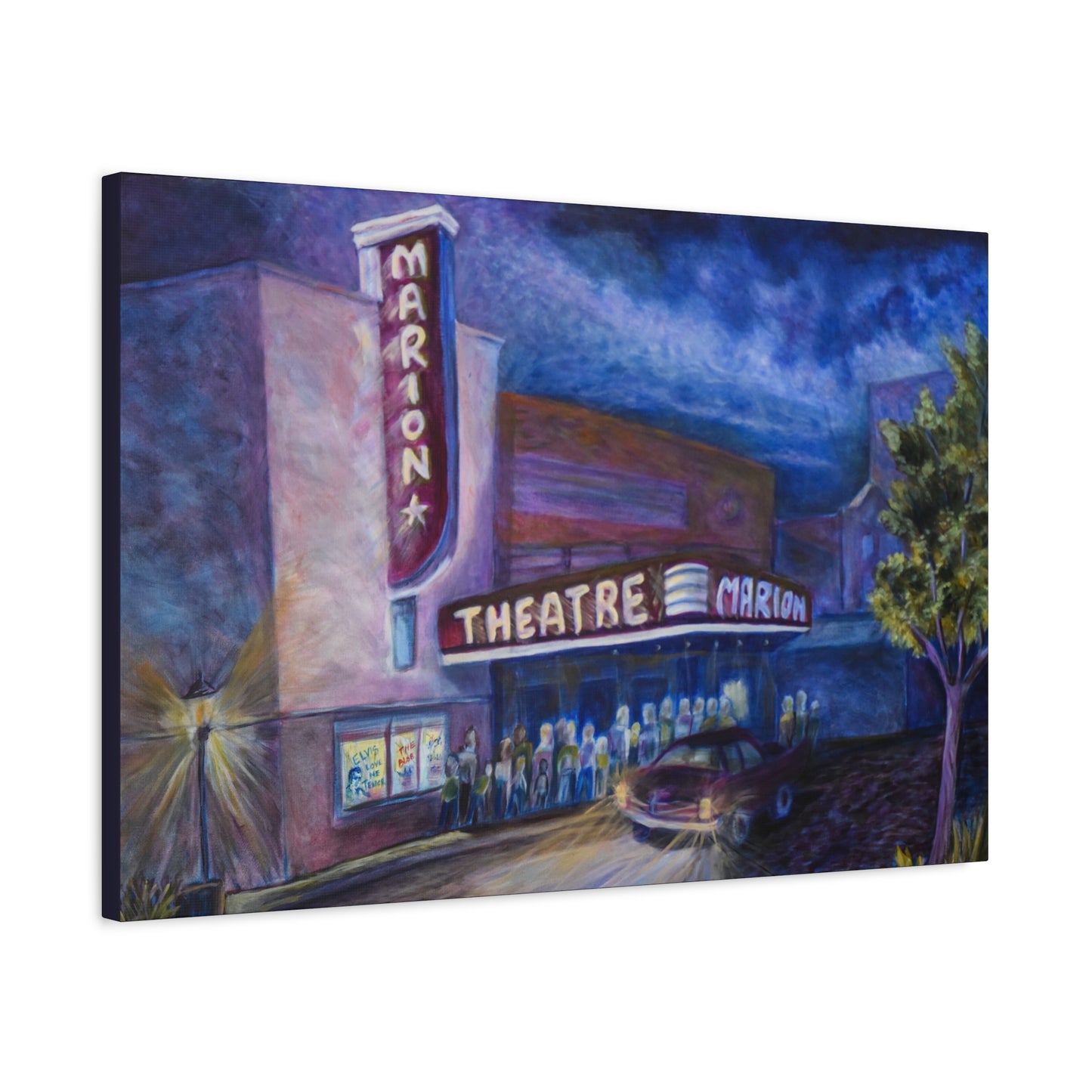 Theater Night Canvas Art, Vintage Movie Poster, Home Decor, Gift for Movie Lovers, Art for Living Room