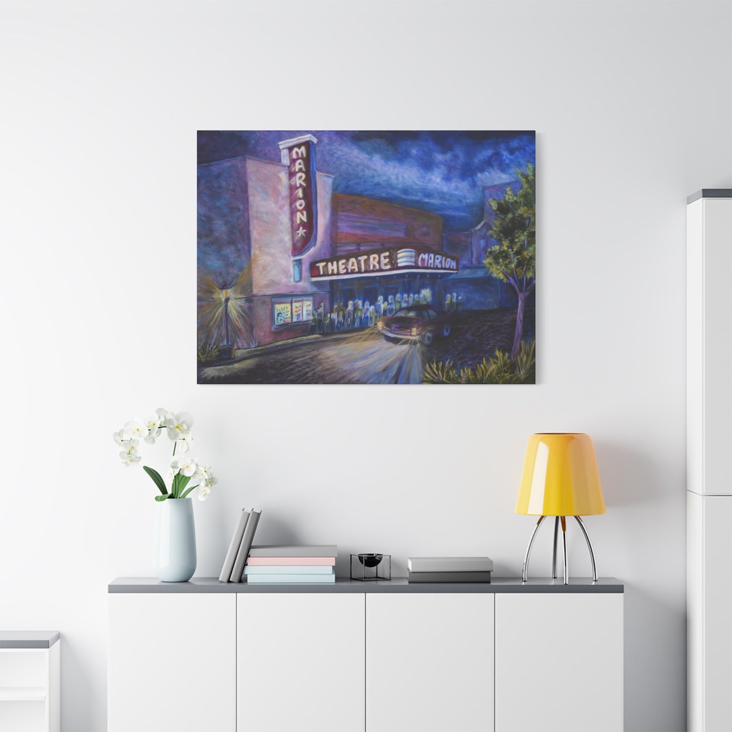 Theater Night Canvas Art, Vintage Movie Poster, Home Decor, Gift for Movie Lovers, Art for Living Room