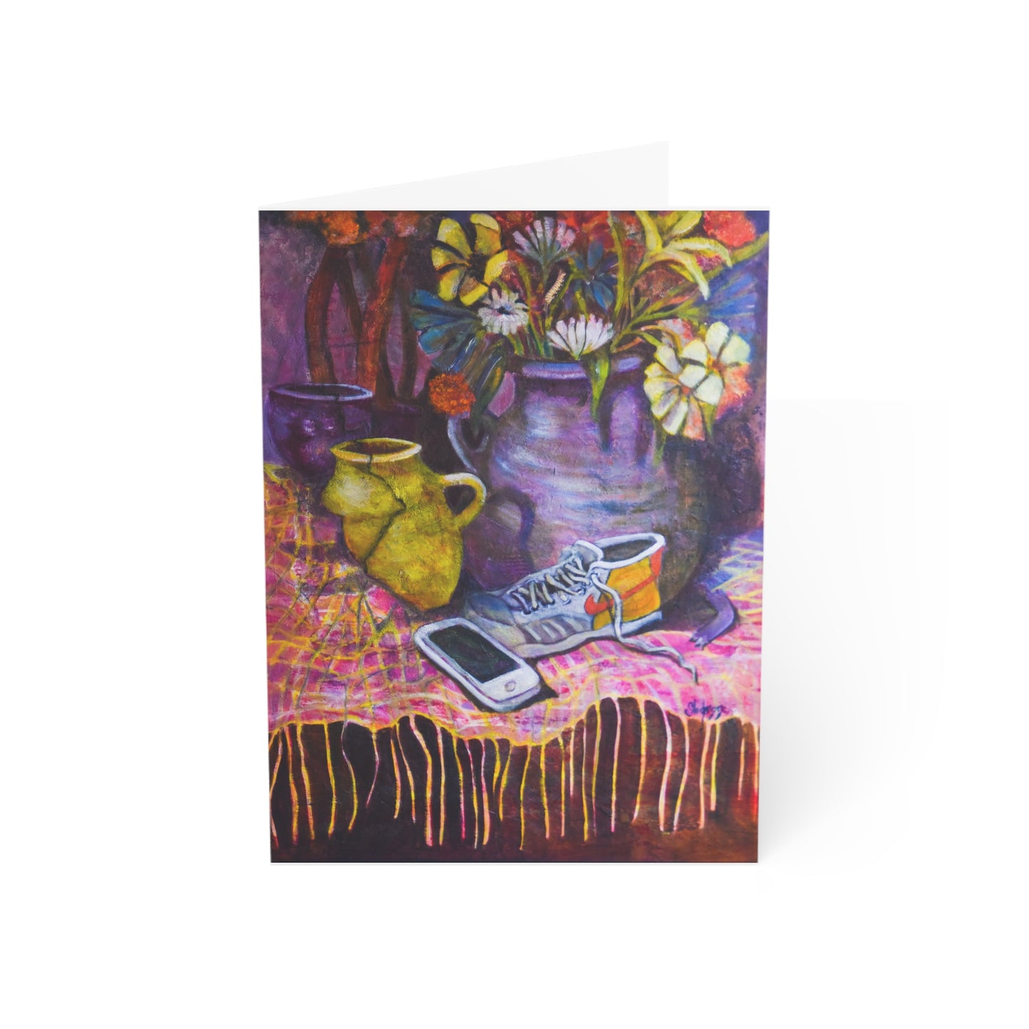 Vibrant Greeting Cards - Artistic Floral Design, Birthday, Thank You, Encouragement, Blank Note Cards, Stationery Set