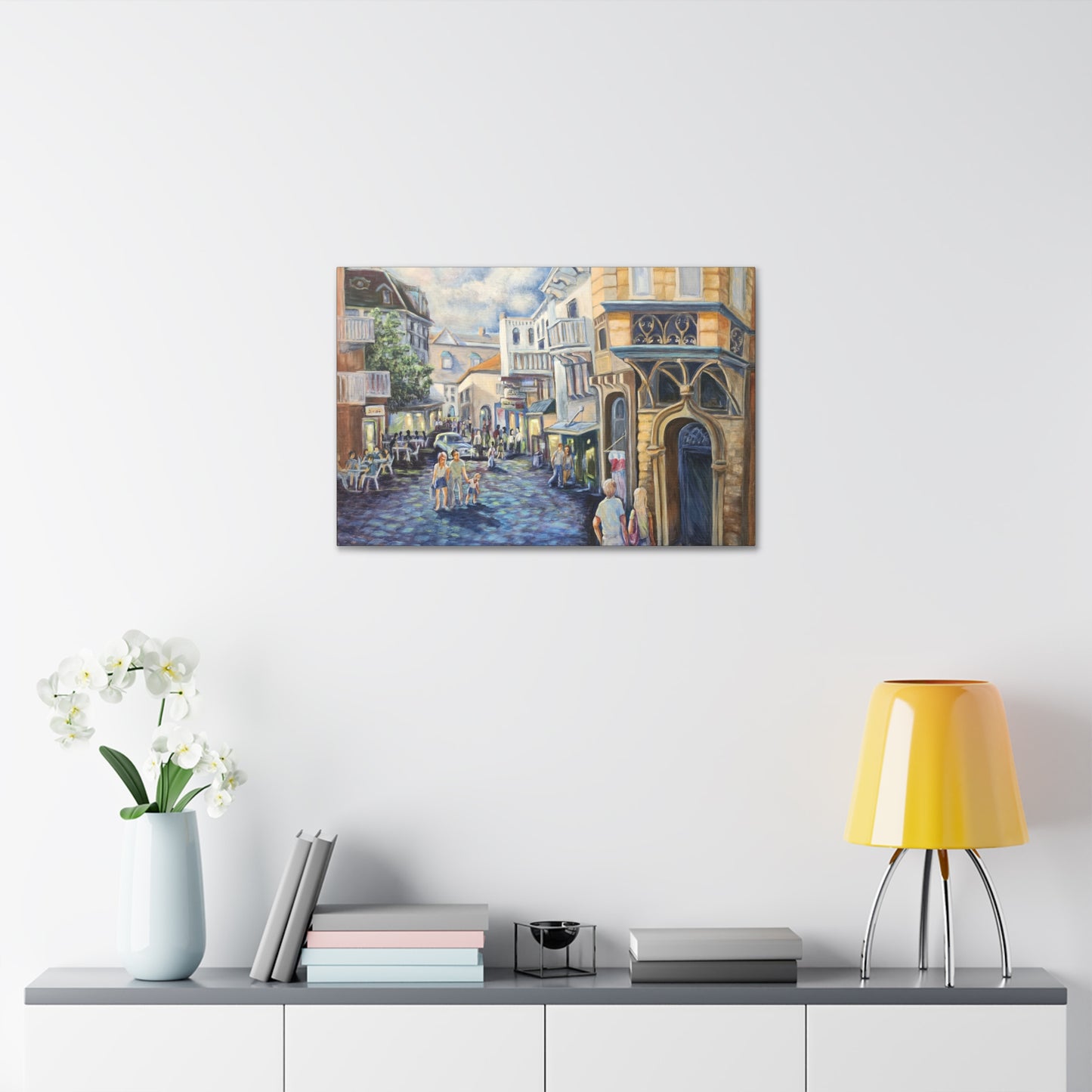 Ancient City Modern Themes - Baden-Baden - Canvas Wall Art, Vibrant Street Scene Artwork, Home Decor, Gift for Art Lovers, Living Room Accent, Unique Gallery Piece