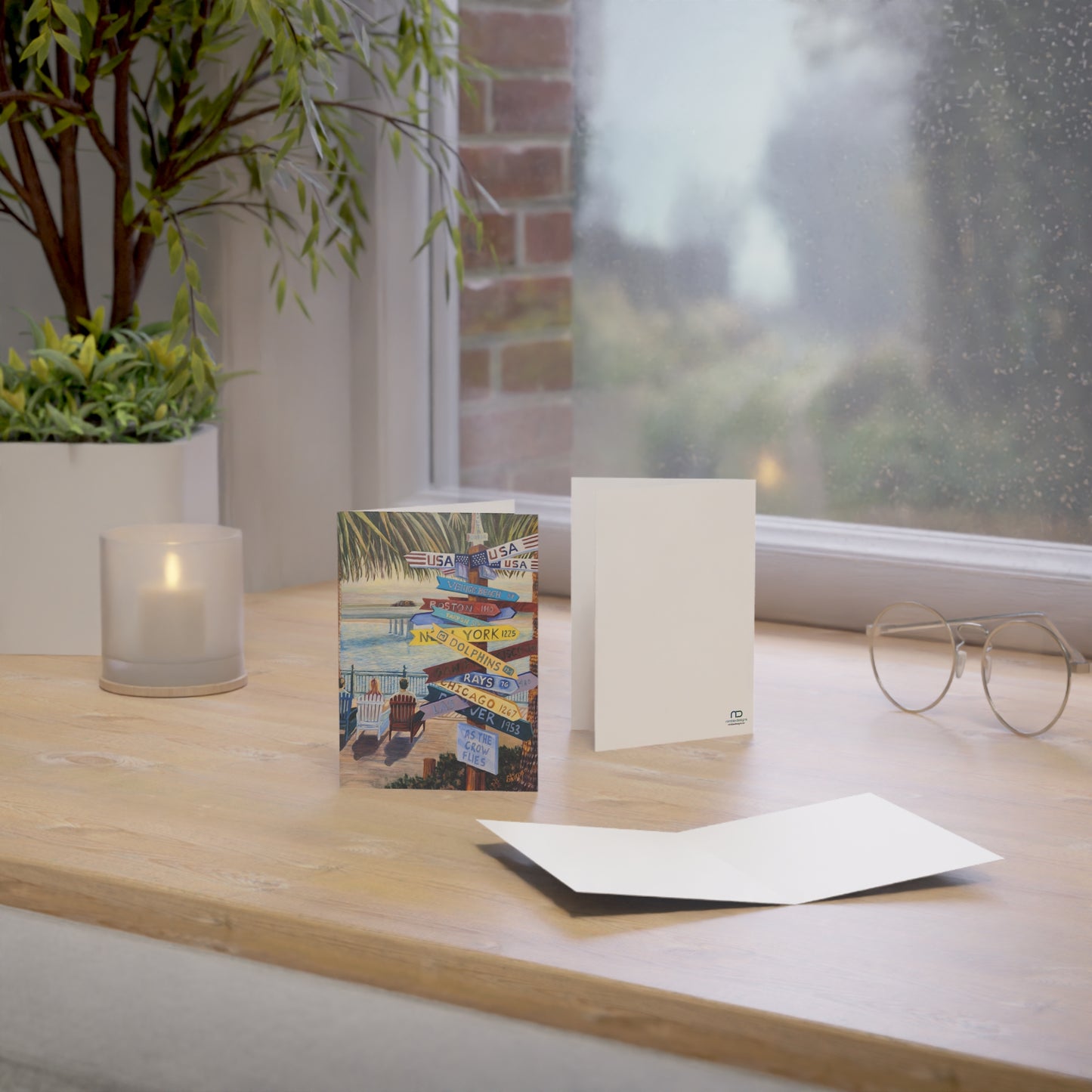 Beach Destination Greeting Cards Set, Tropical Vibes, Travel Theme Cards, Perfect for Vacations, Summer Events, 10, 30, 50pcs Packs