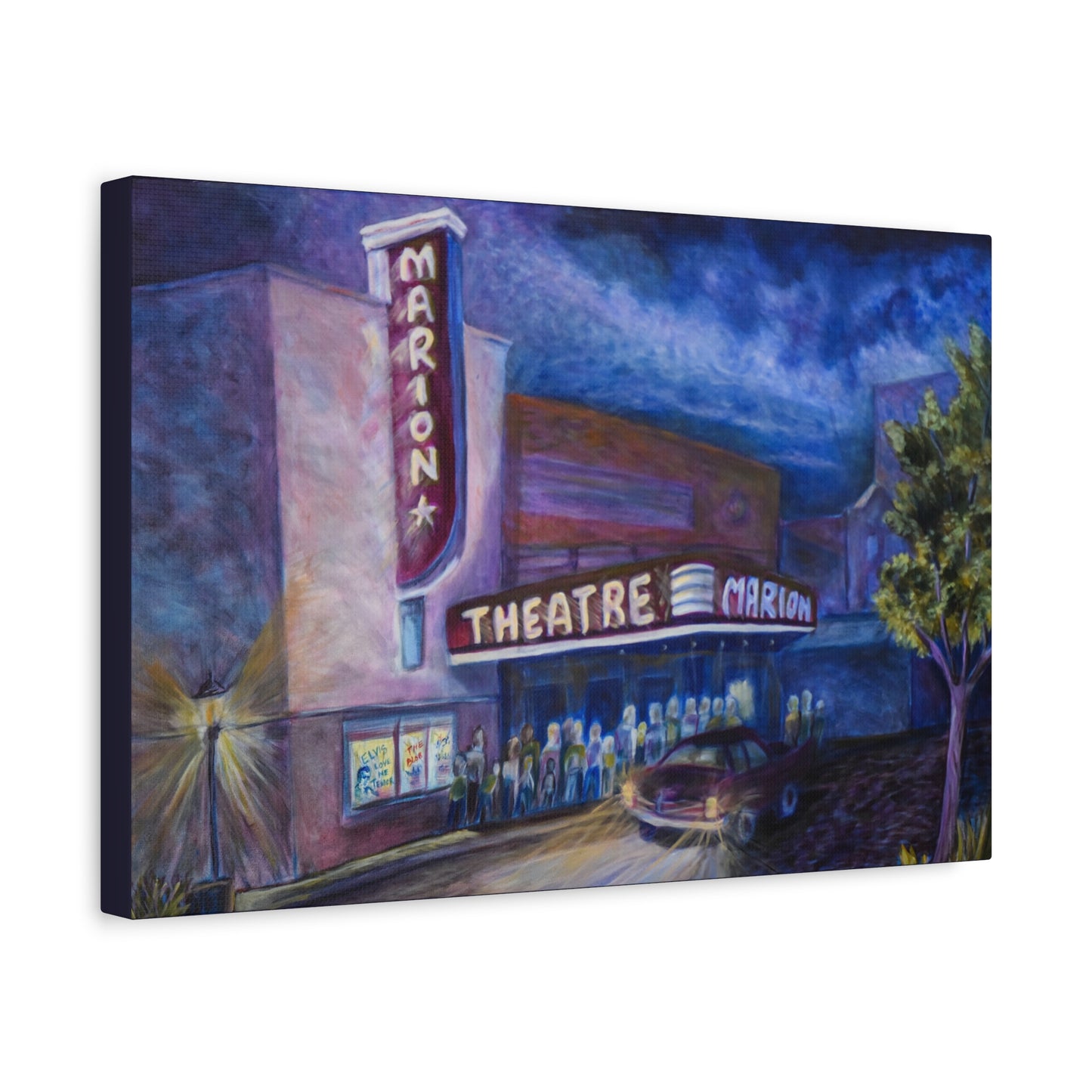 Theater Night Canvas Art, Vintage Movie Poster, Home Decor, Gift for Movie Lovers, Art for Living Room