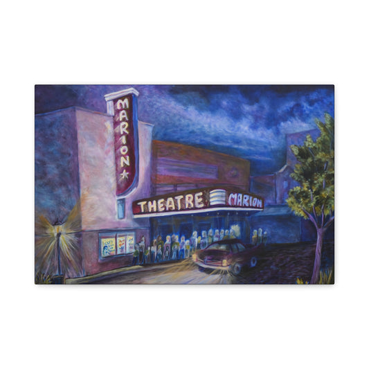 Theater Night Canvas Art, Vintage Movie Poster, Home Decor, Gift for Movie Lovers, Art for Living Room