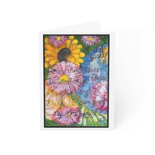 Floral Greeting Cards Set - Colorful Note Cards for All Occasions, Birthday, Thank You, Friendship, Flower Card Collection
