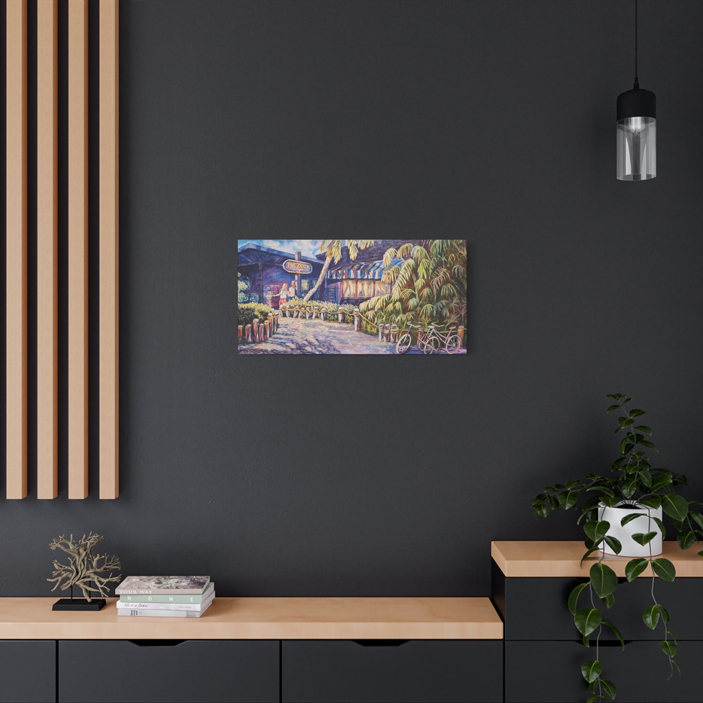 Matte Canvas Wall Art, Vibrant Landscape Decor, Home Office Decoration, Unique Gift for Art Lovers, Beach House Wall Decor