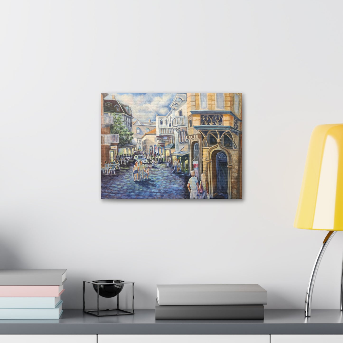 Ancient City Modern Themes - Baden-Baden - Canvas Wall Art, Vibrant Street Scene Artwork, Home Decor, Gift for Art Lovers, Living Room Accent, Unique Gallery Piece